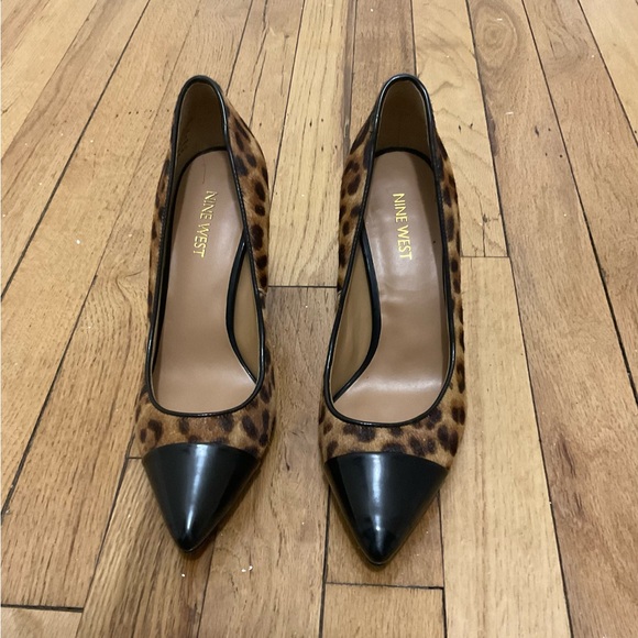 Nine West Shoes - Nine West Pano pony-haired/patent leather leopard print heels. Size 7